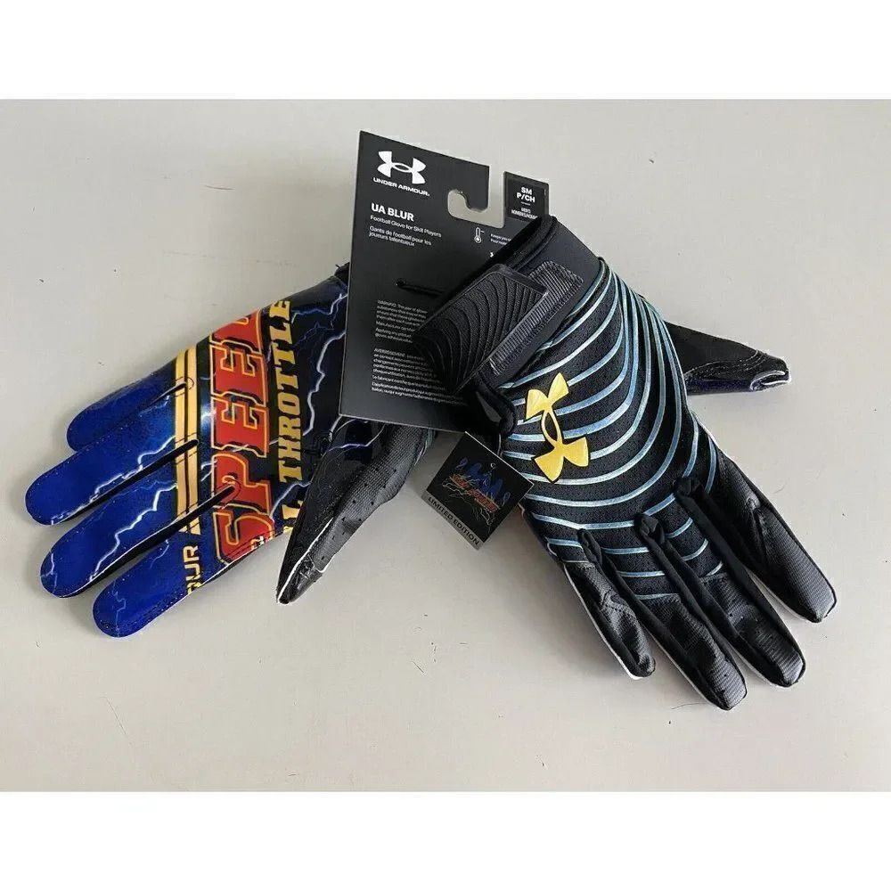 Under Armour UA Blur Limited Top Speed Full Throttle Football Gloves Men Size S